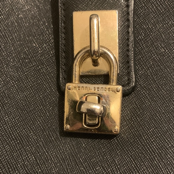 Henri Bendel Black Tote Bag with Gold Accent - Picture 2 of 16